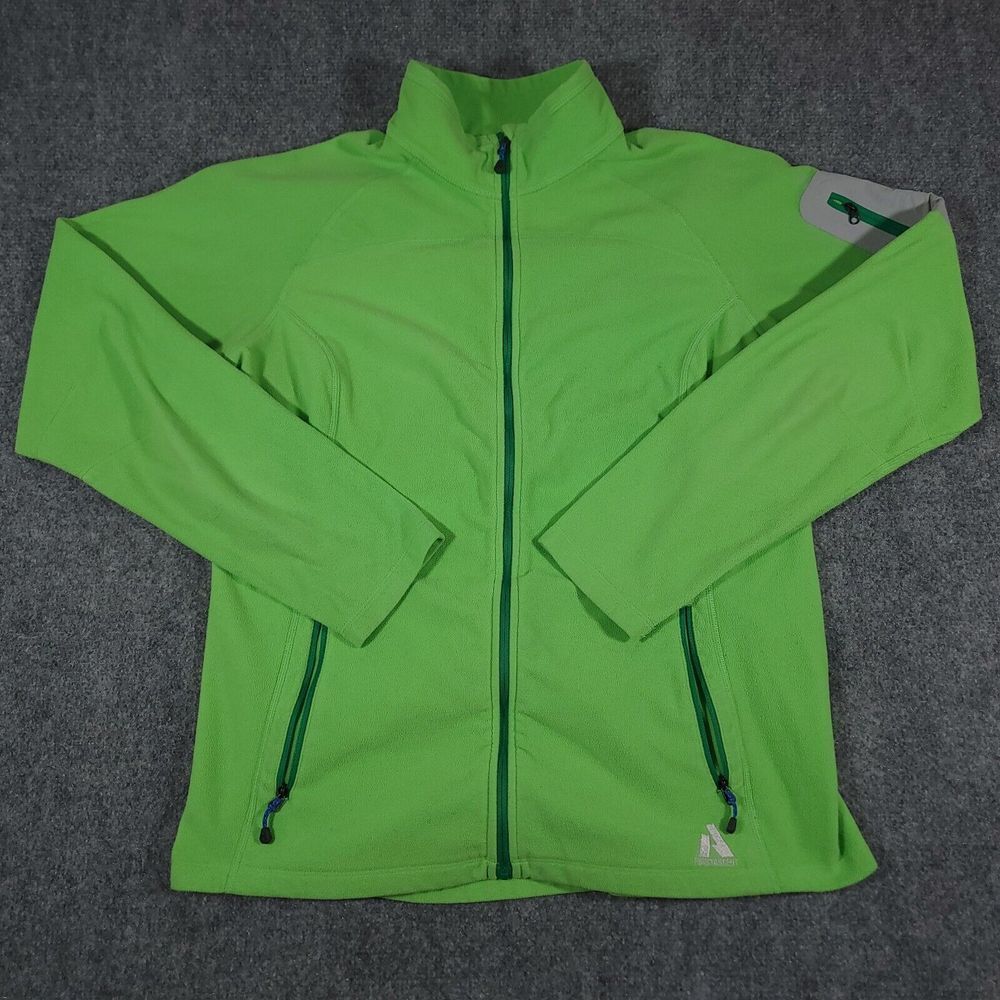 Eddie Bauer Jacket Womens Large Tall Lime Green First Ascent Fleece Outdoors